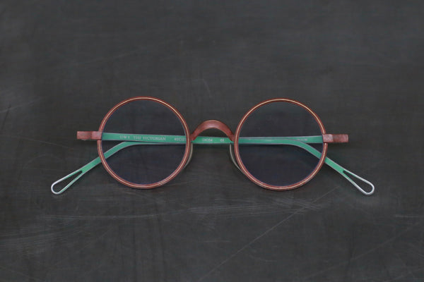 RIGARDS X UMA WANG Joint RG00UW3 Series Collection Handmade Copper Round Frame Glasses RG-RG00UW3-YSTM Rusty Frame Transparent